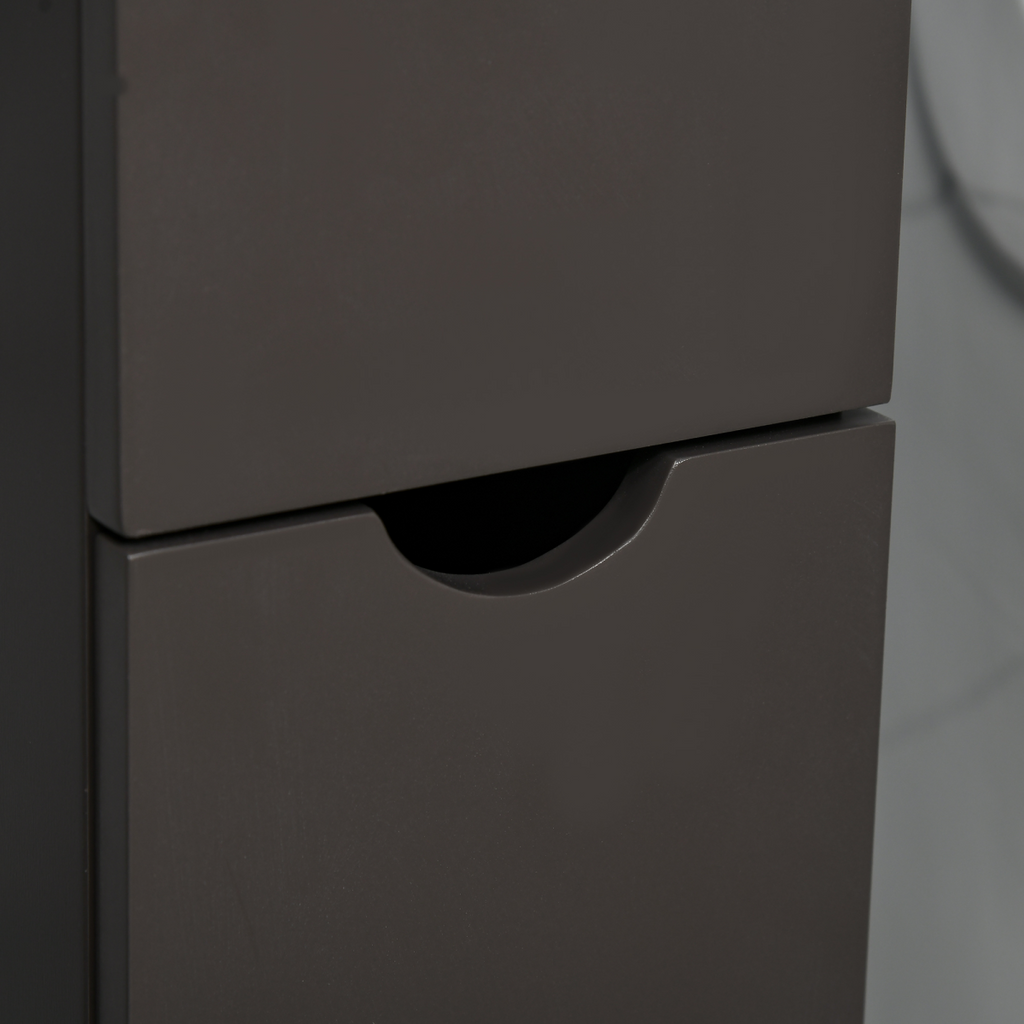 HOMCOM Tall Bathroom Storage Cabinet with Shelf and Drawers, Brown