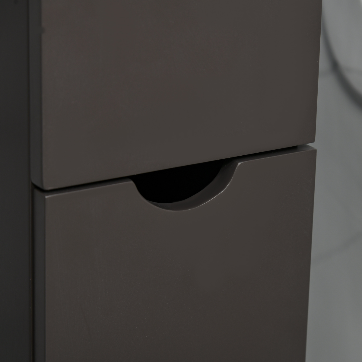 HOMCOM Tall Bathroom Storage Cabinet with Shelf and Drawers, Brown
