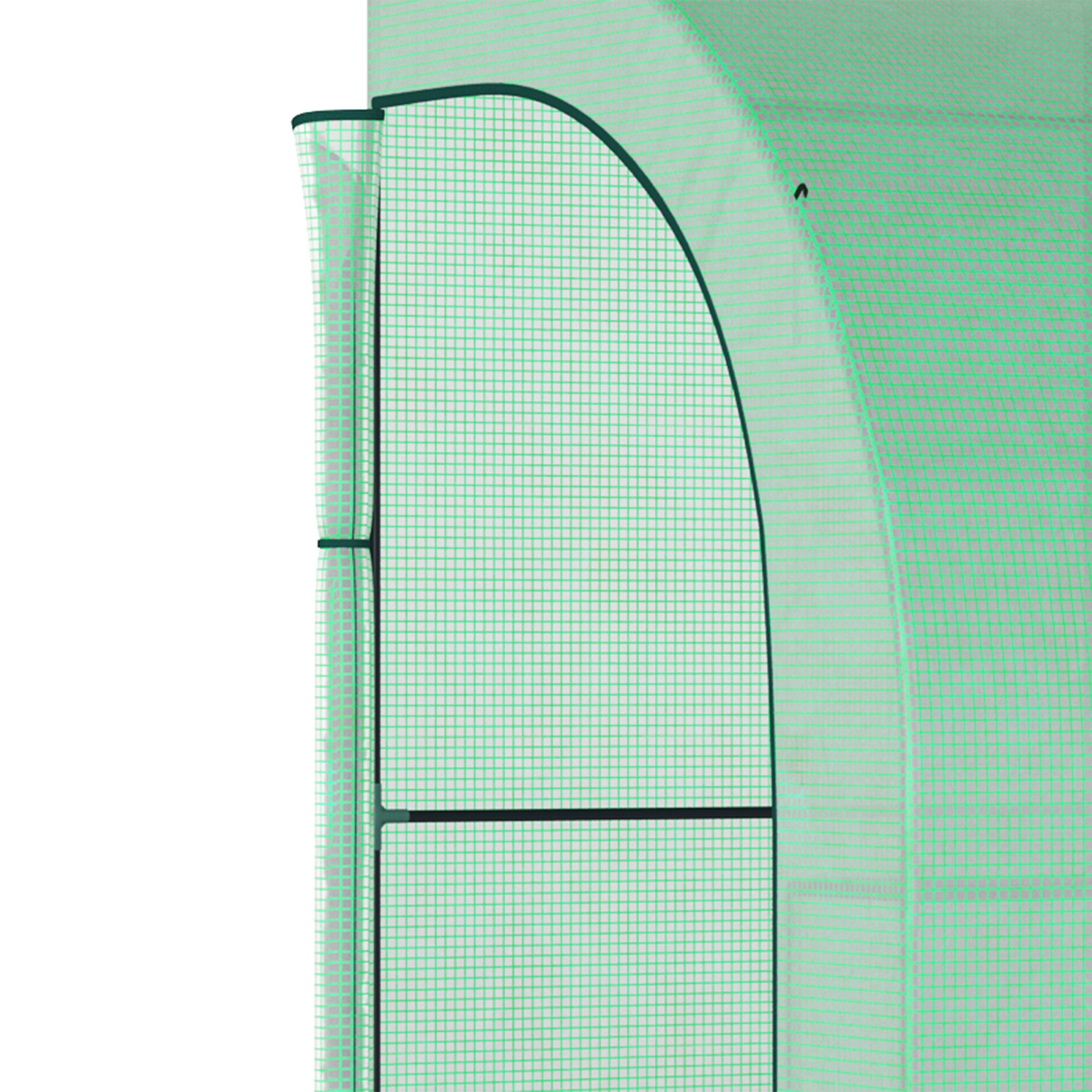 Walk-In Greenhouse PE Cover and 3-Tier Shelves, Green, 300x150x213 cm