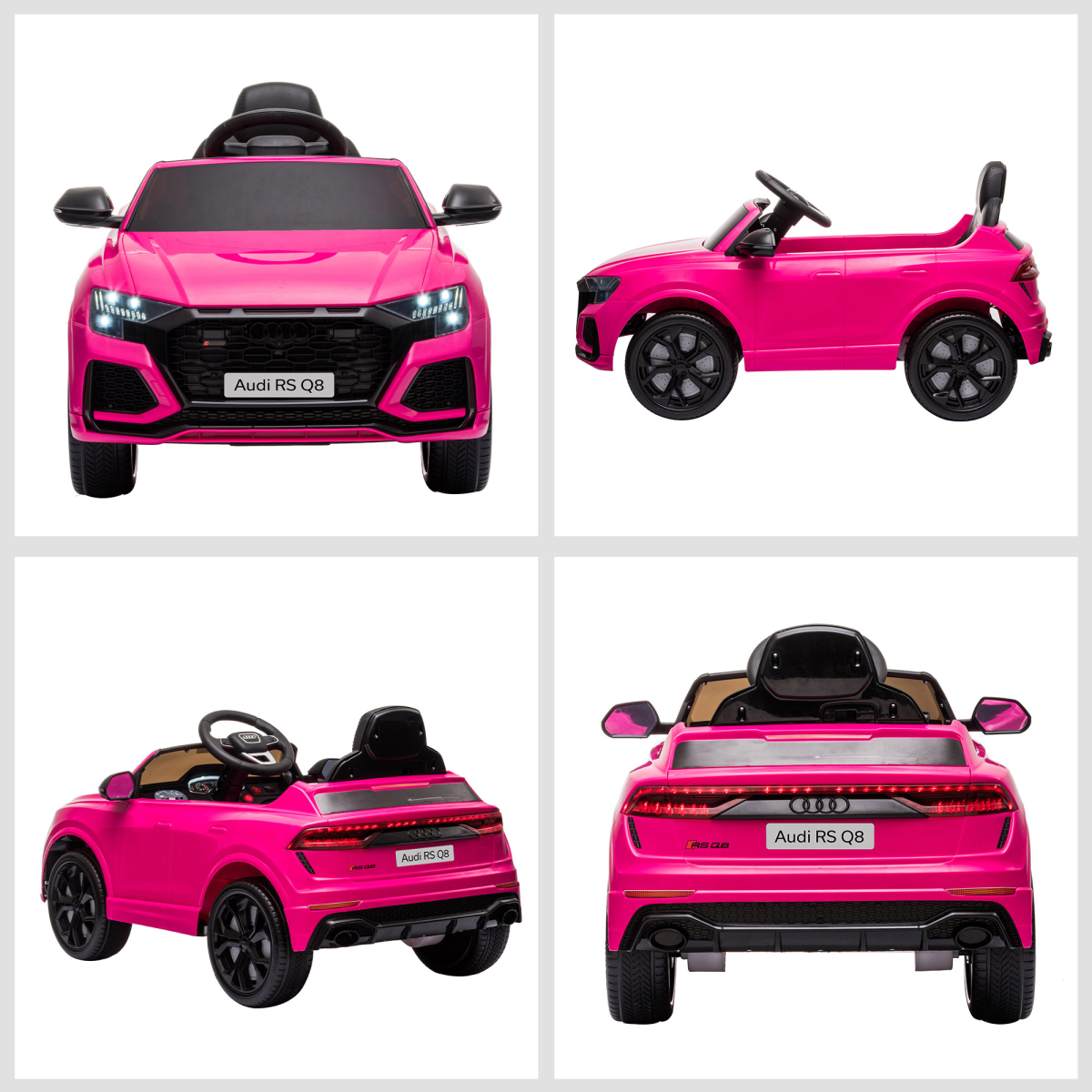 Audi RS Q8 6V Kids Electric Ride On Car Toy w/ Remote Control Pink HOMCOM