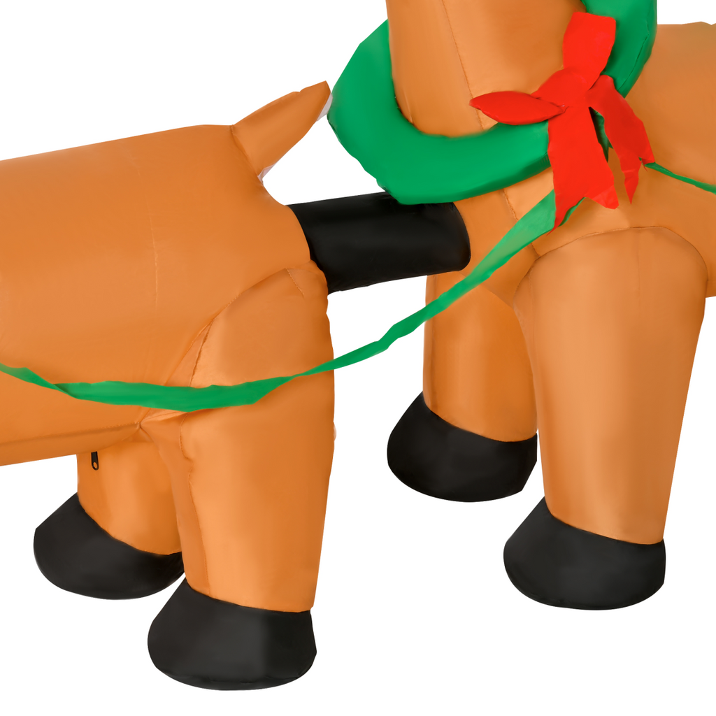 3.5ft Christmas Inflatable Santa Claus on Sleigh LED Indoor Outdoor
