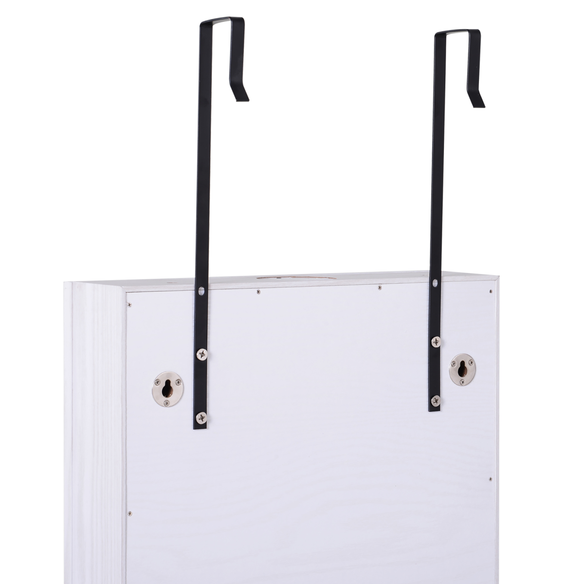Hanging Mirrored Jewel Storage Cabinet Organiser Lockable w/6 LED White