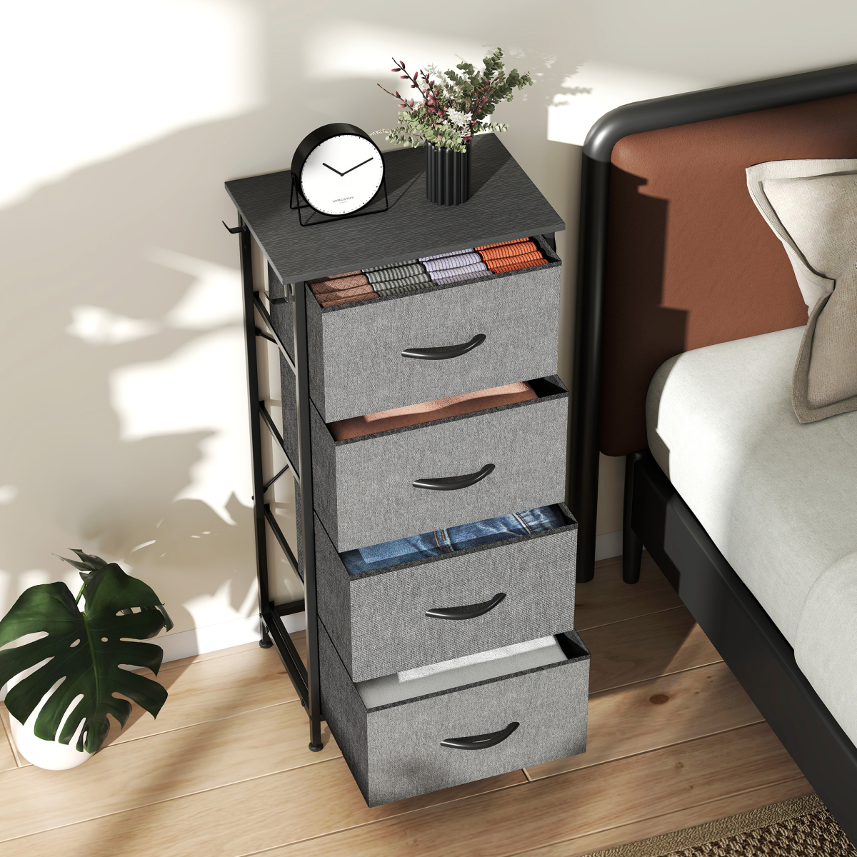Wood Storage Chest of Drawers