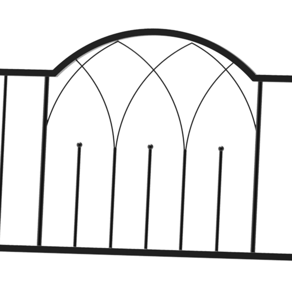 Garden Arch Bench Outdoor Patio Trellis Arbor for Climbing Plant Antique Black