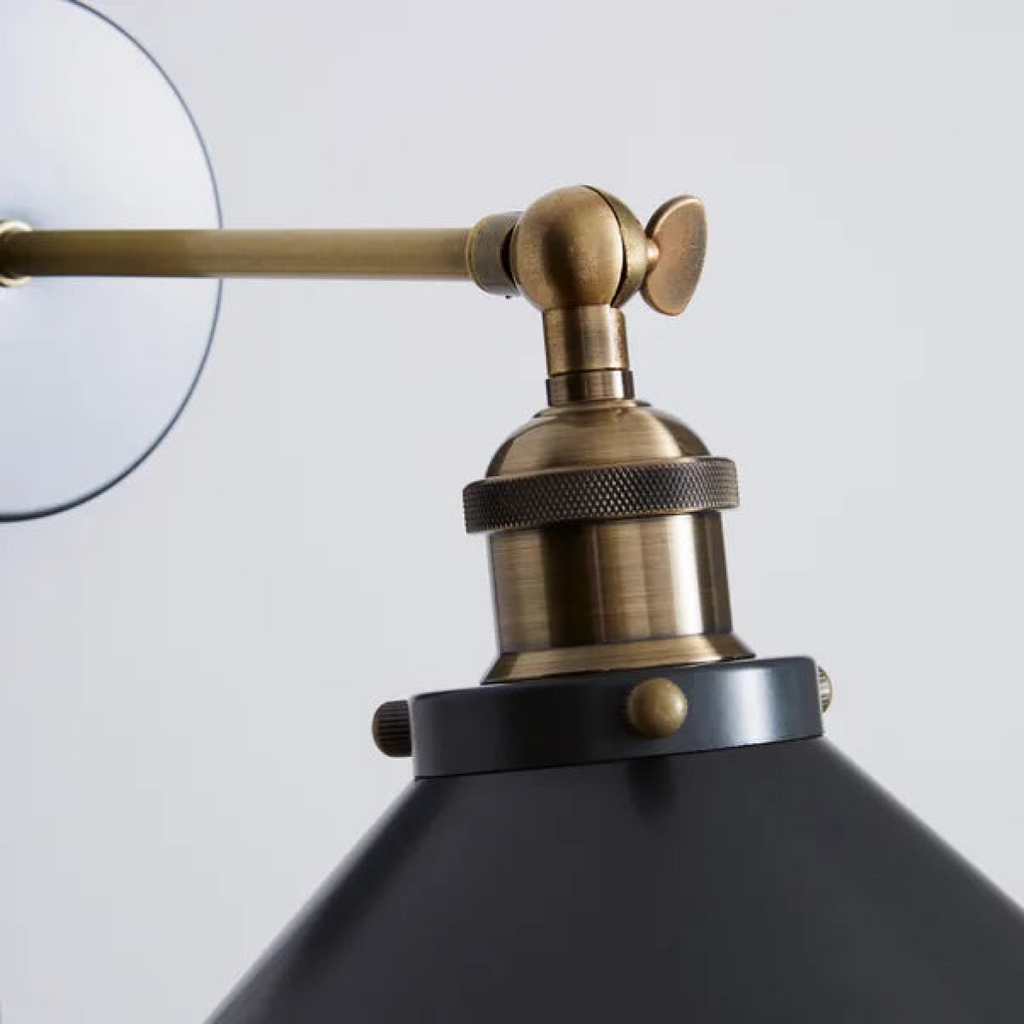 Vintage Plug-In Wall Light Black Sconce E27 Lamp~2271