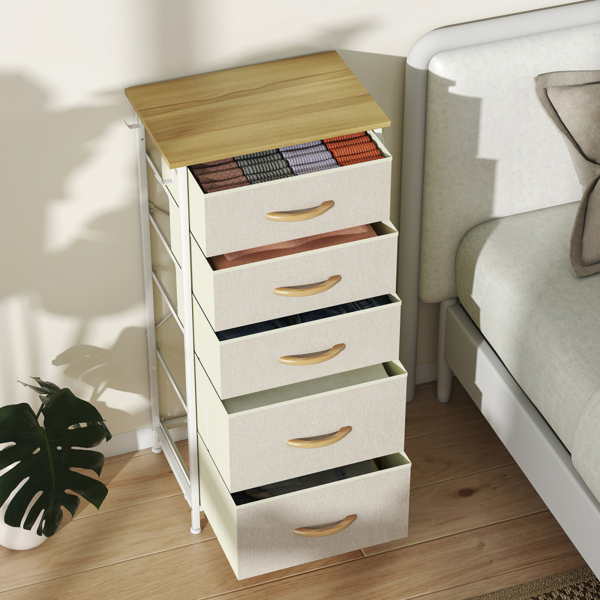 Wood Storage Chest of Drawers