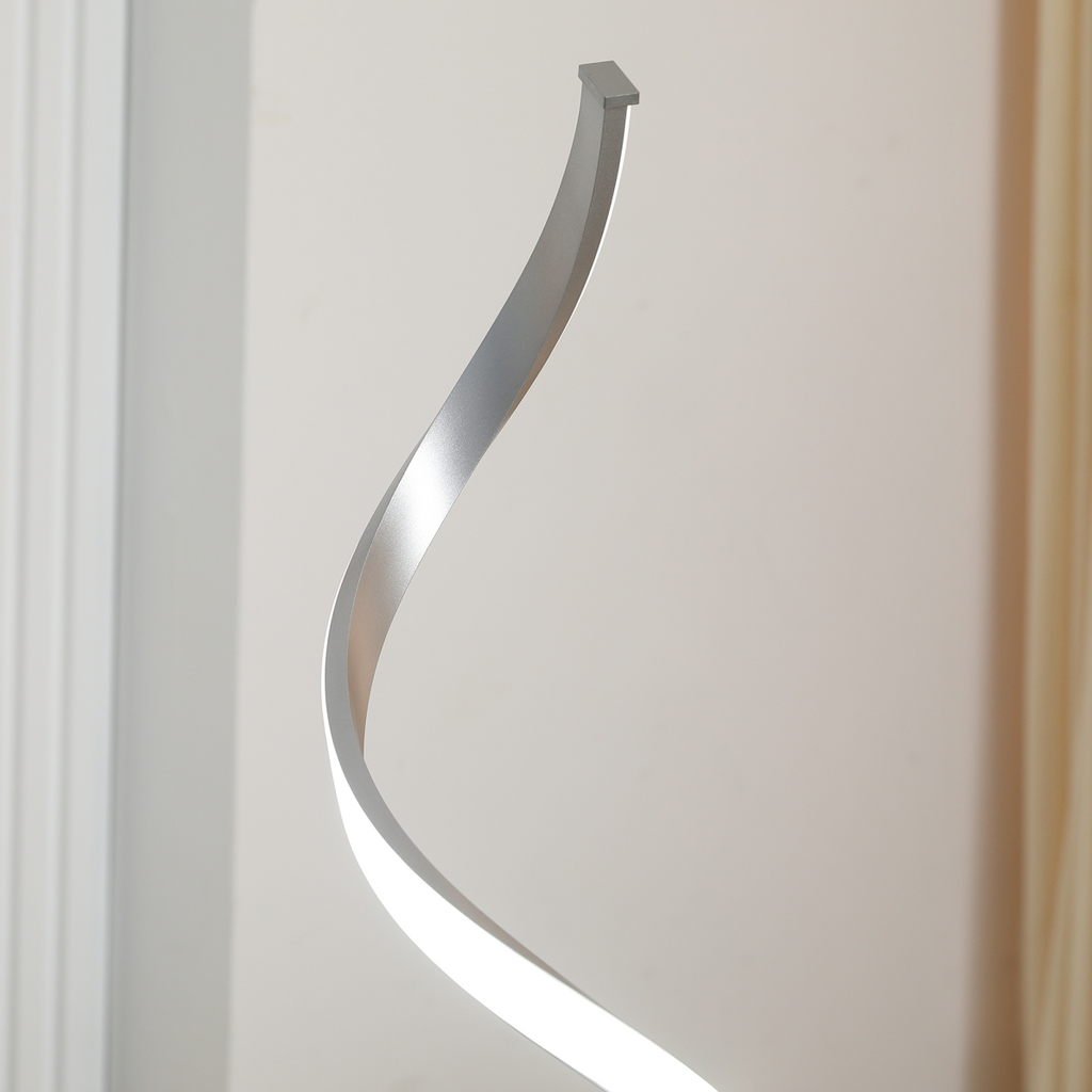 Spiral Floor Lamp for Living Room with 3 Adjustable Brightness, Silver HOMCOM