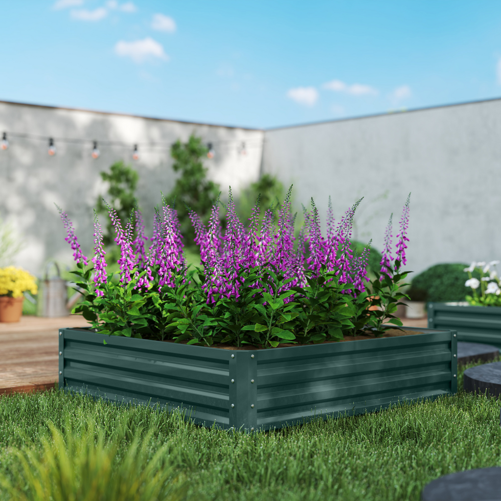 Raised Garden Bed Gardner Frame Outdoor Planter Kit Flower Vegetables Green