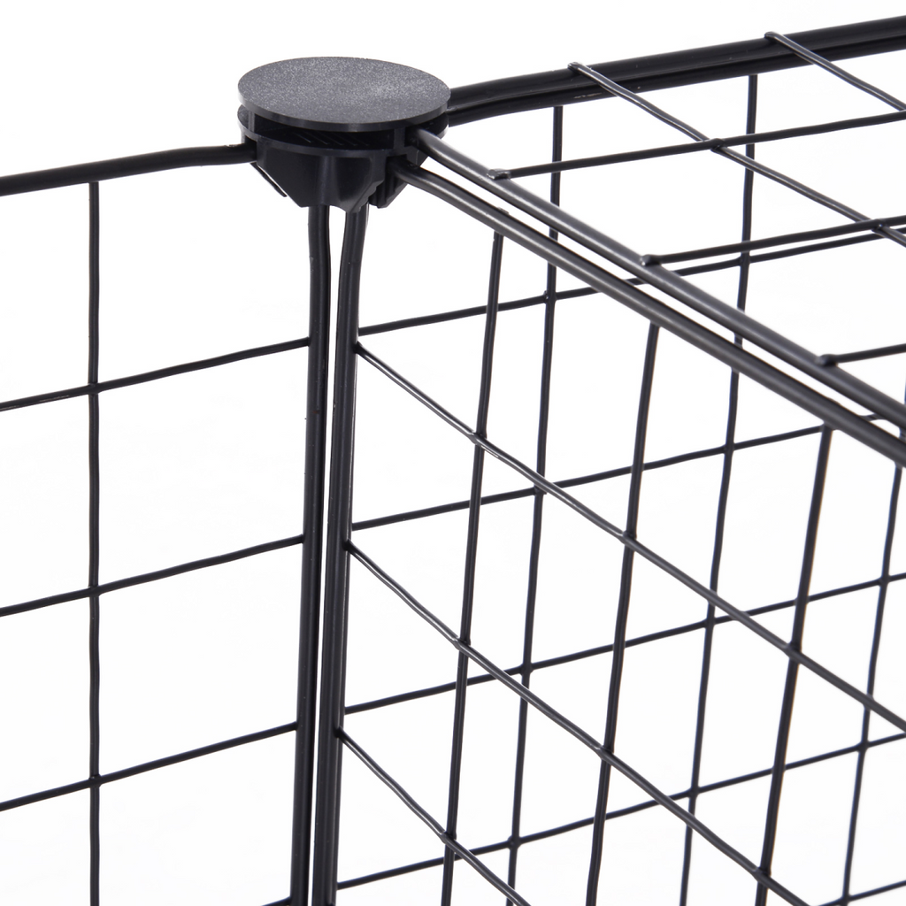 DIY Pet Playpen Metal Wire Fence 12-Panel Guinea Pig Small Animals Cage Black