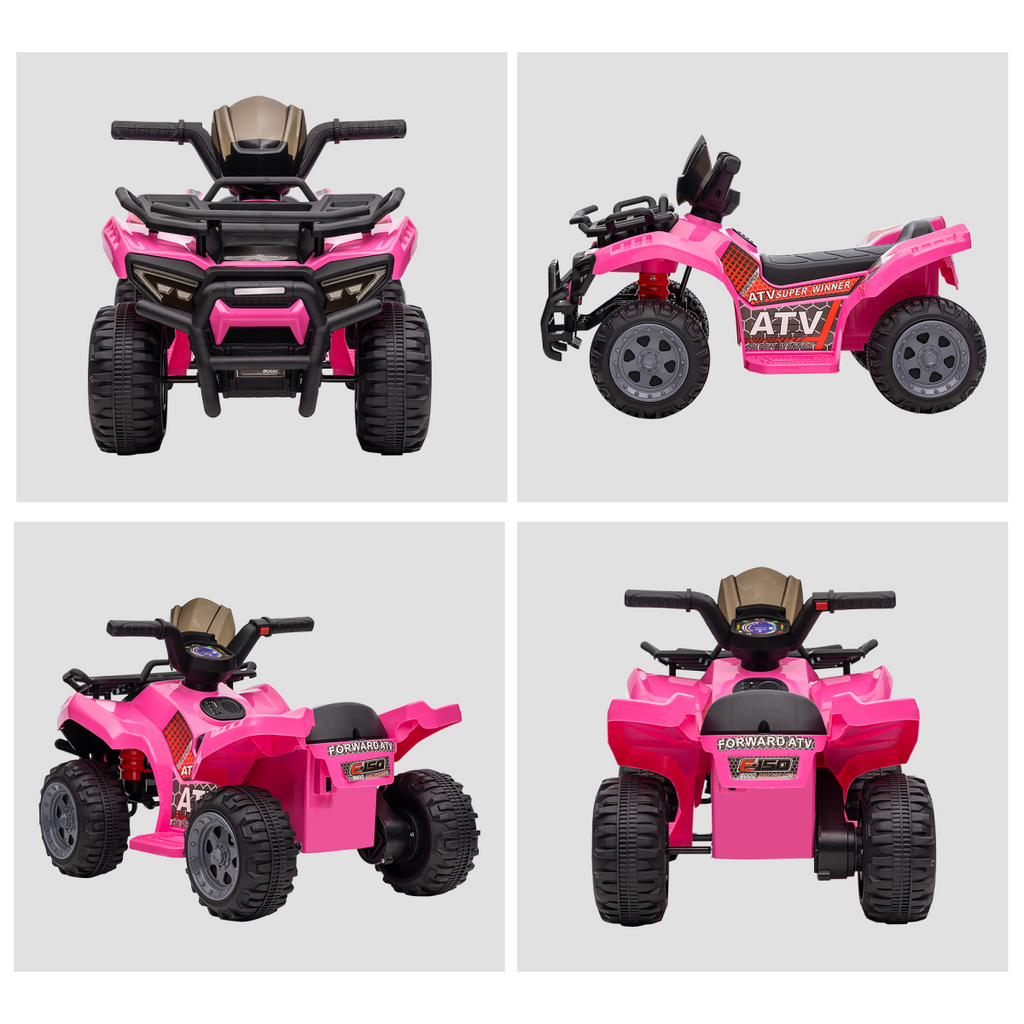 Kids Ride-on Four Wheeler ATV Car with Music for 18-36 months Pink