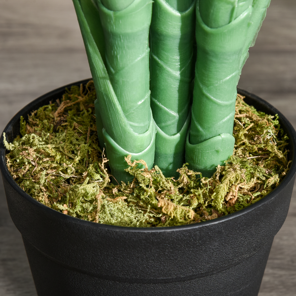 Artificial Palm Tree 18 Leaves with Nursery Pot, Fake Tropical Tree 125cm