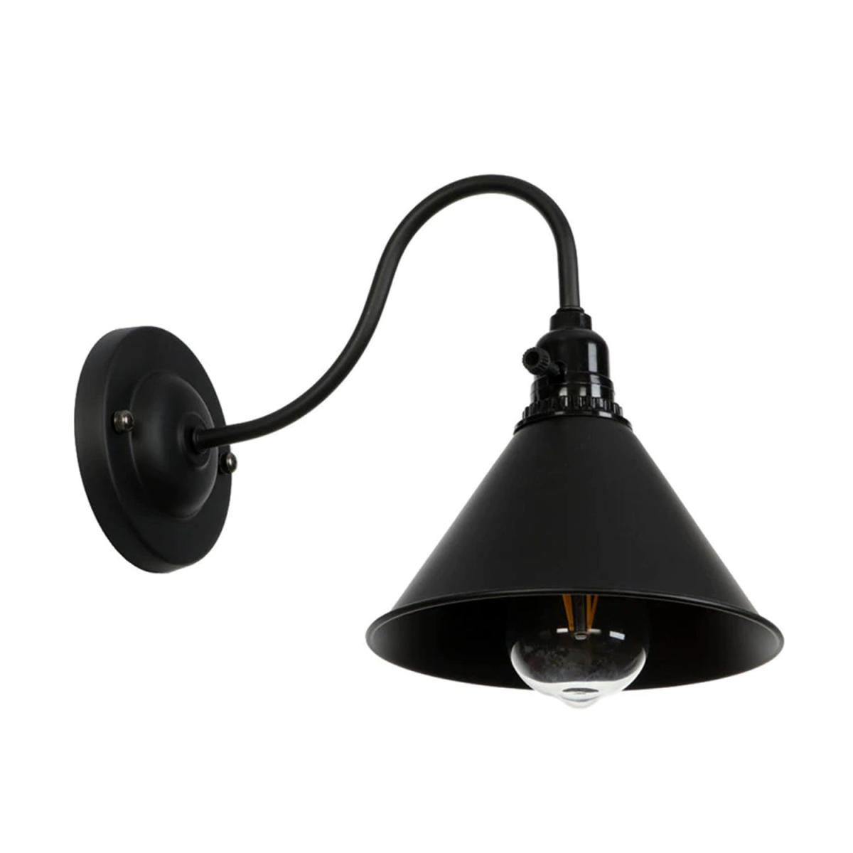 Black Cone Wall Light~2673