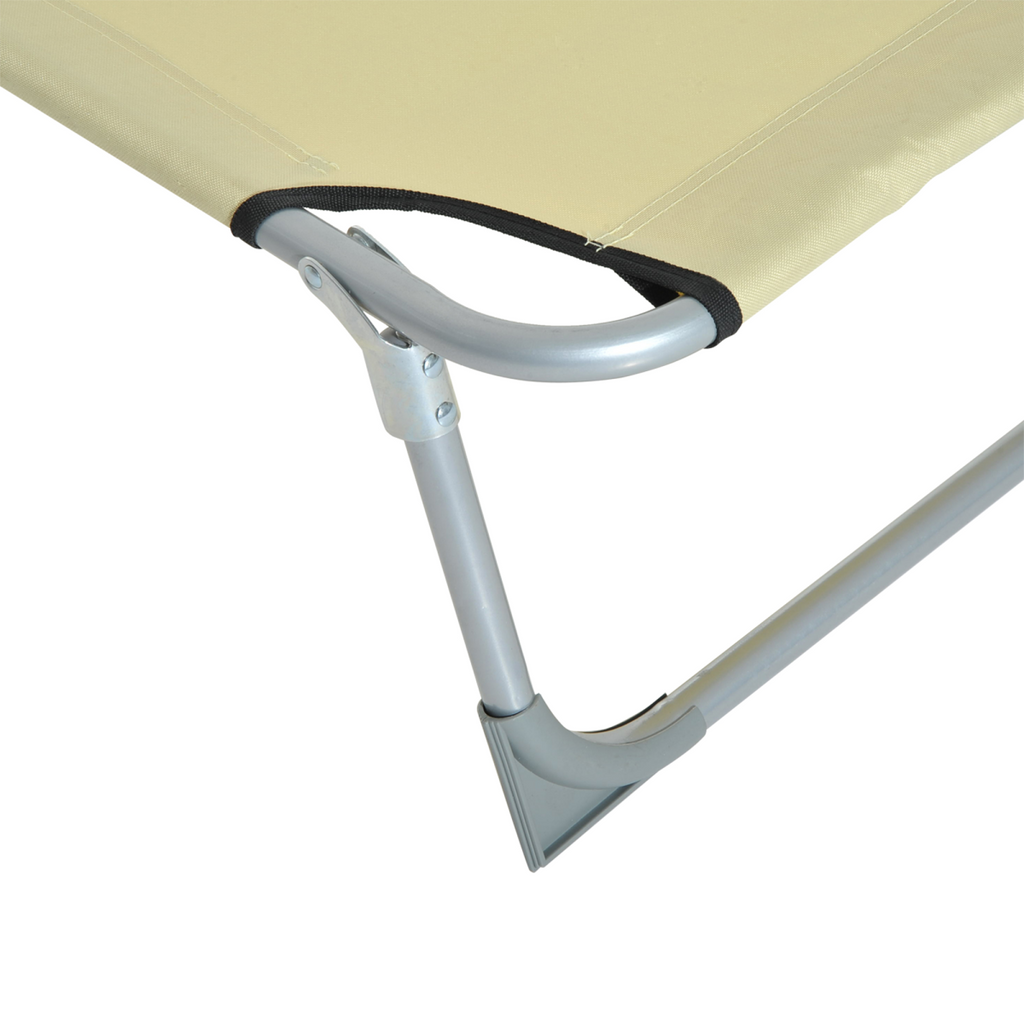 Camping Cot Picnic Sun Lounger Portable Folding Chaise Chair Patio Outsunny