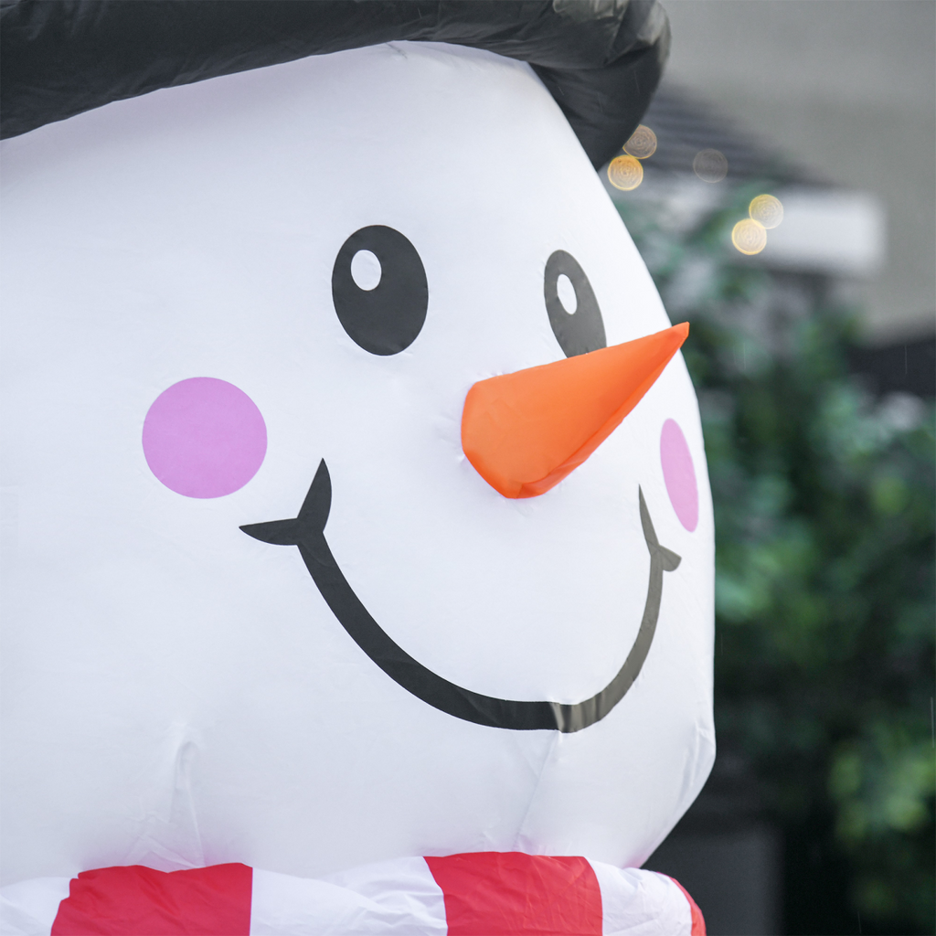 8ft Tall Christmas Inflatable Snowman Street Lamp Lighted Garden Lawn