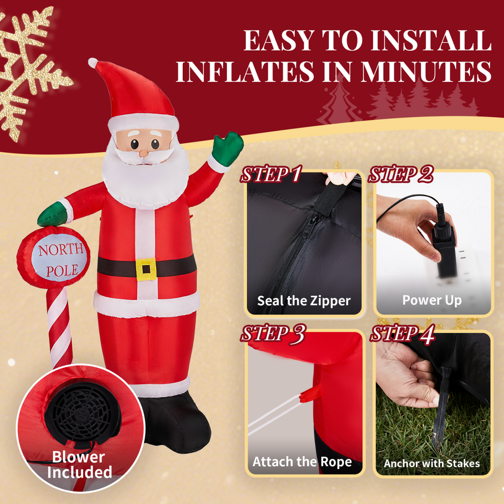 2.45M Lighted Christmas Inflatable Decoration