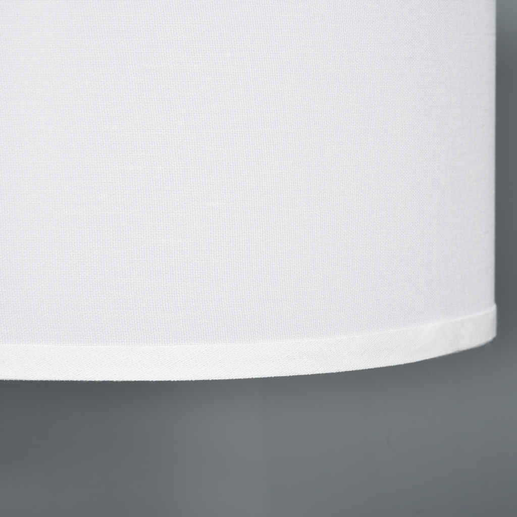 Floor Lamp with Linen Lampshade Round Base for Living Room Bedroom HOMCOM