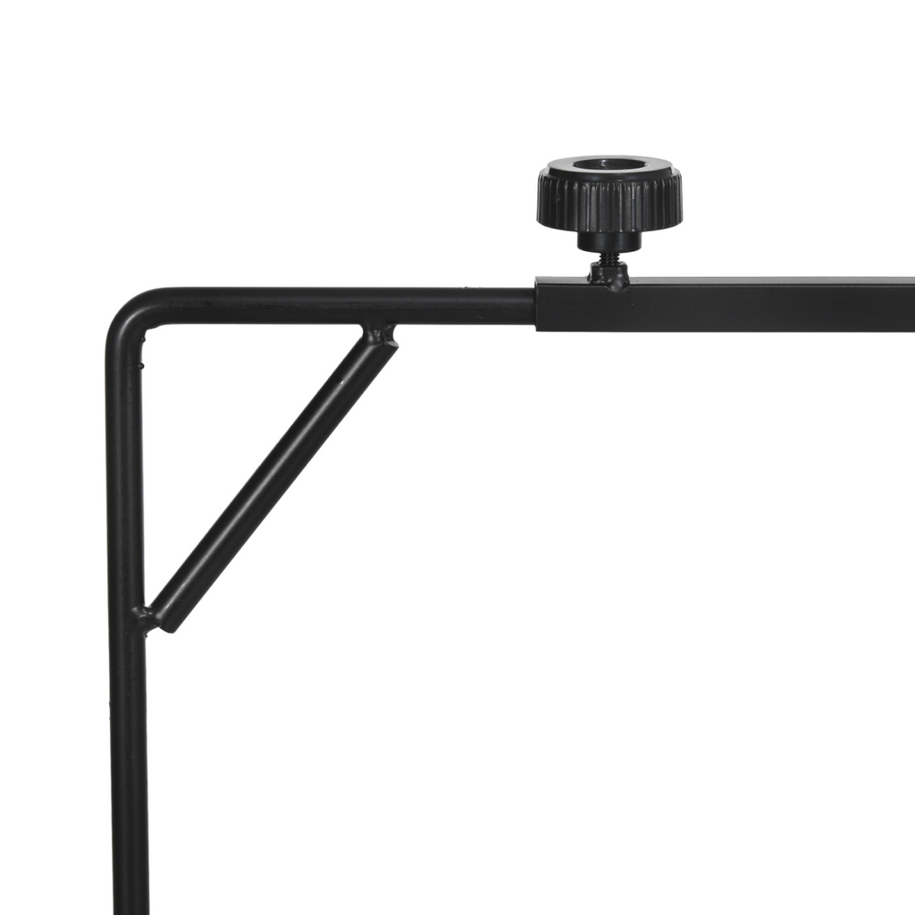 PawHut Reptile Lamp Stand, 86-129Hcm Adjustable Lamp Holder w/ Base, Hook