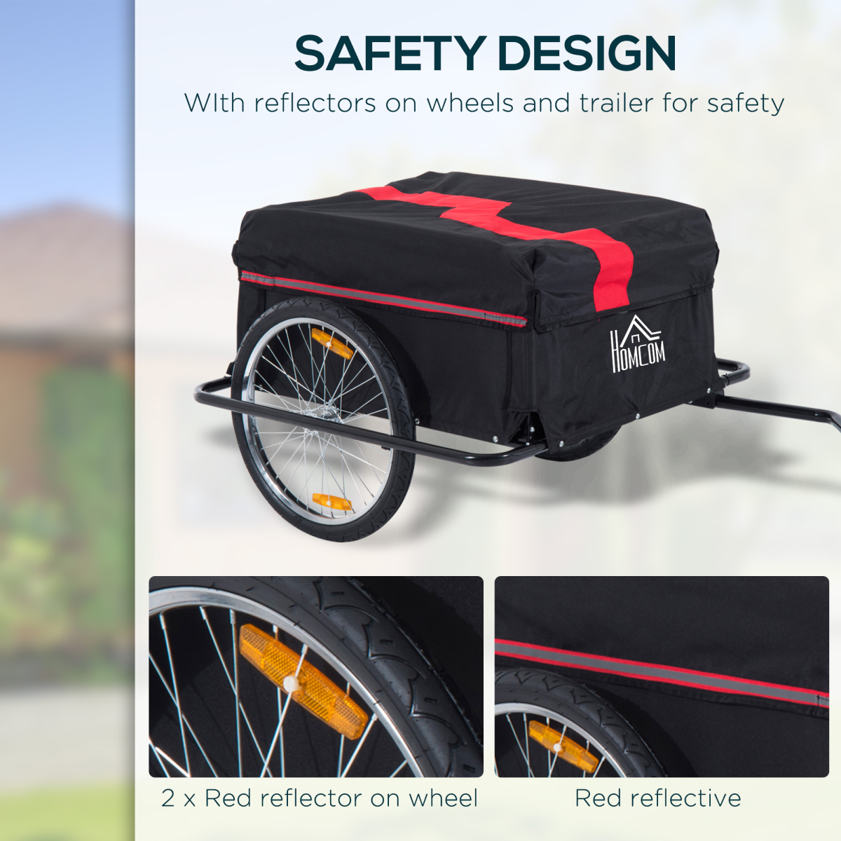 Elite Two-Wheel Bicycle Large Cargo Wagon Trailer with Folding Storage
