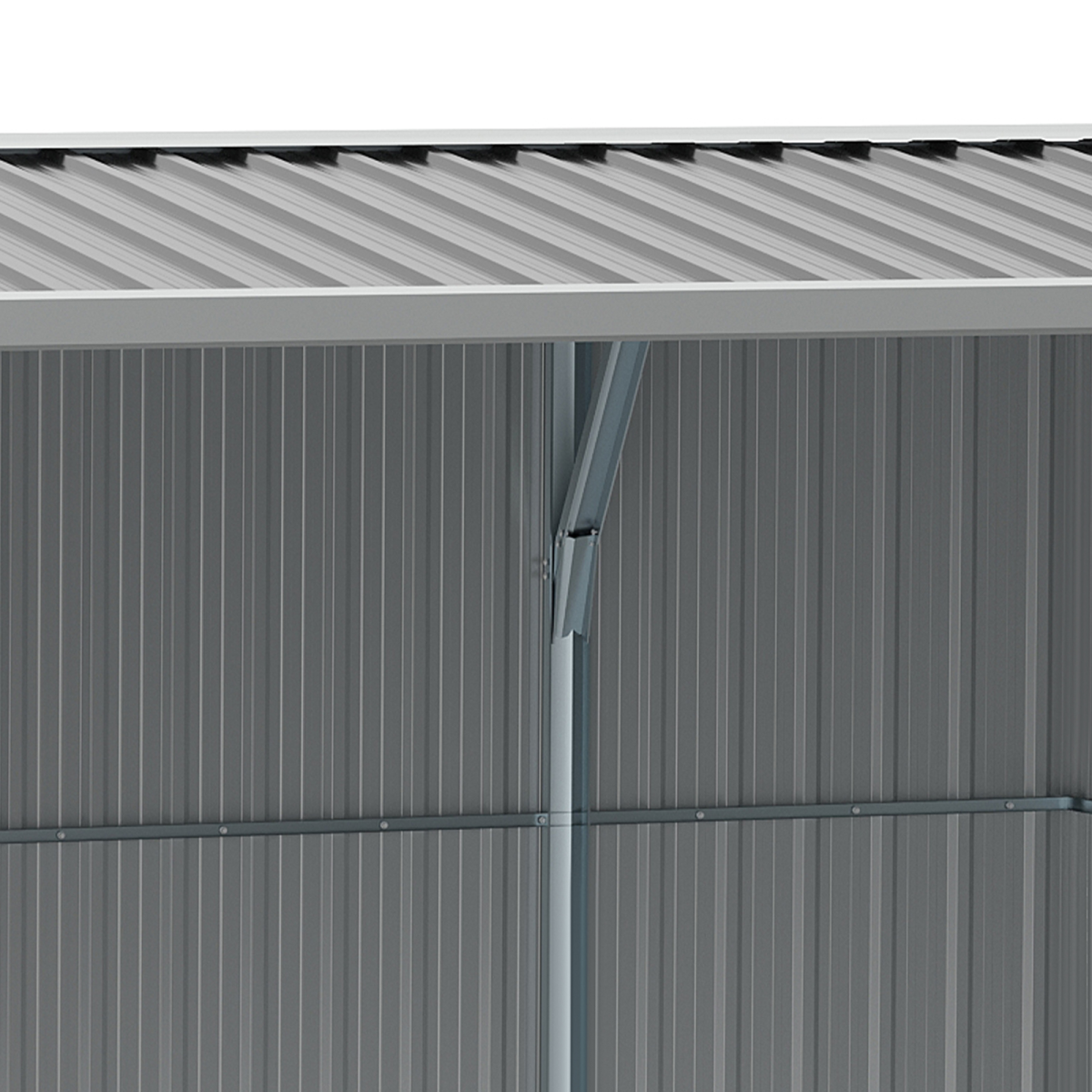 Outdoor Garden Storage Shed Steel Tool Storage Box for Backyard Grey Outsunny