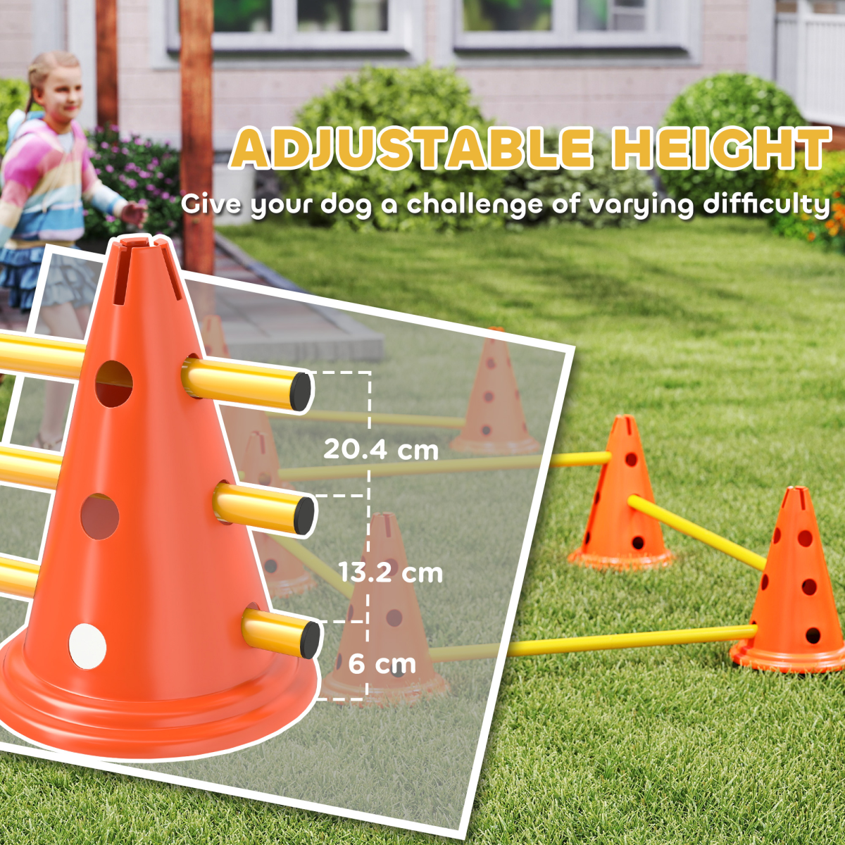 Dog Agility Equipment Set of Eight Cones