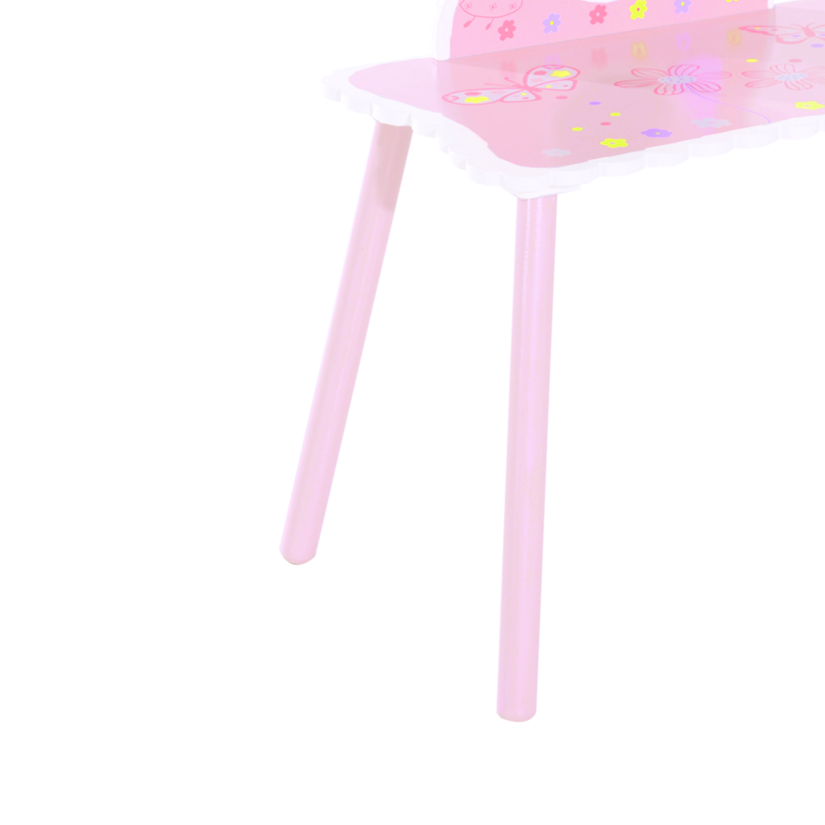 Girls Kids Pink Dressing Table Make Up Play Set Desk Chair Mirror HOMCOM