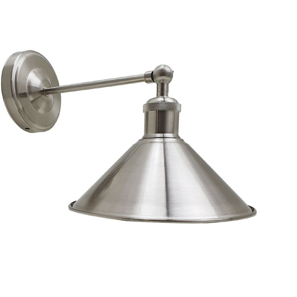 Satin Nickel Vintage Industrial E27 Adjustable Metal Sconce Wall Light ~2112