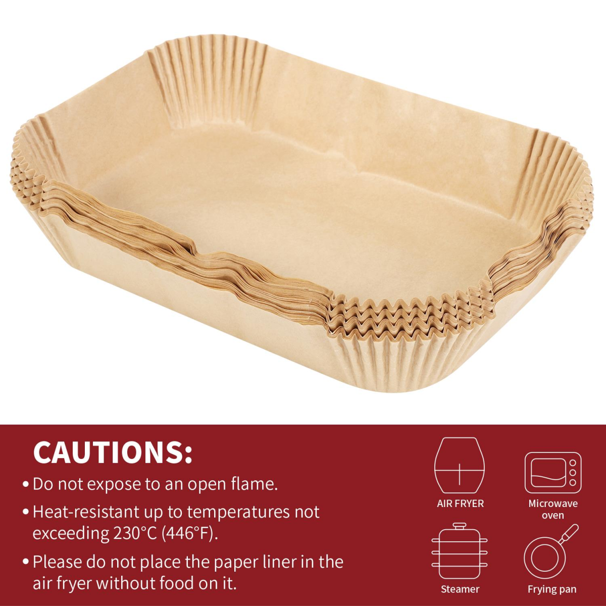 Vinsani 100pcs Air fryer paper liners