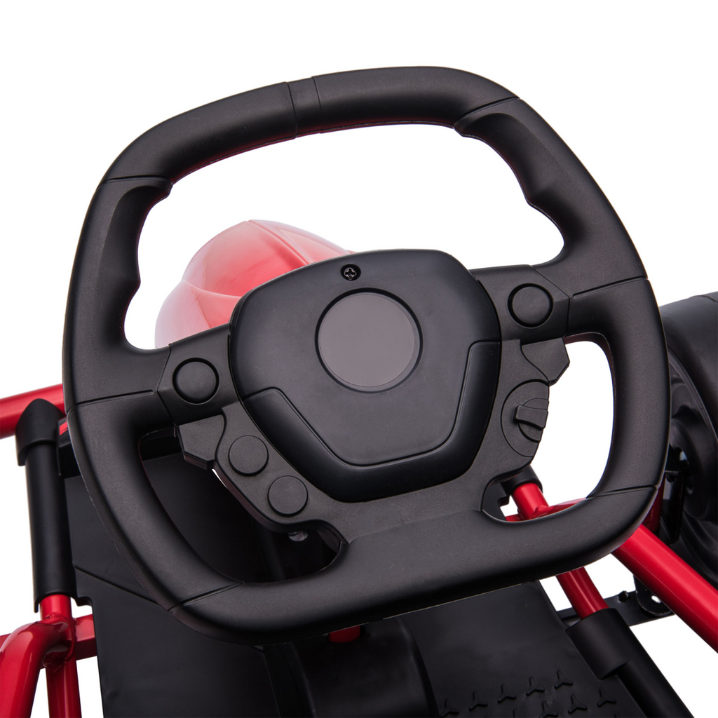 HOMCOM 24V Electric Go Kart for Kids with Music, Horn Honking, Slow Start