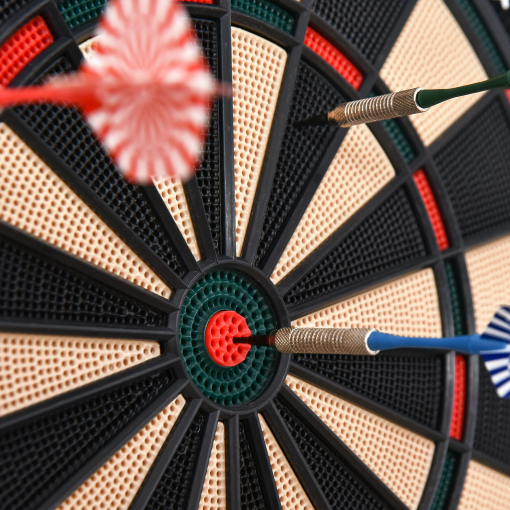 Electronic Dartboard LED Digital Score 27 Games with 12 Soft Darts Ready-to-Play