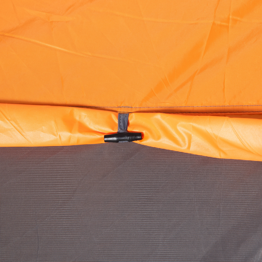 Camping Tent Dome Pop-up Tent  with Windows for 4-5 Person Orange Outsunny
