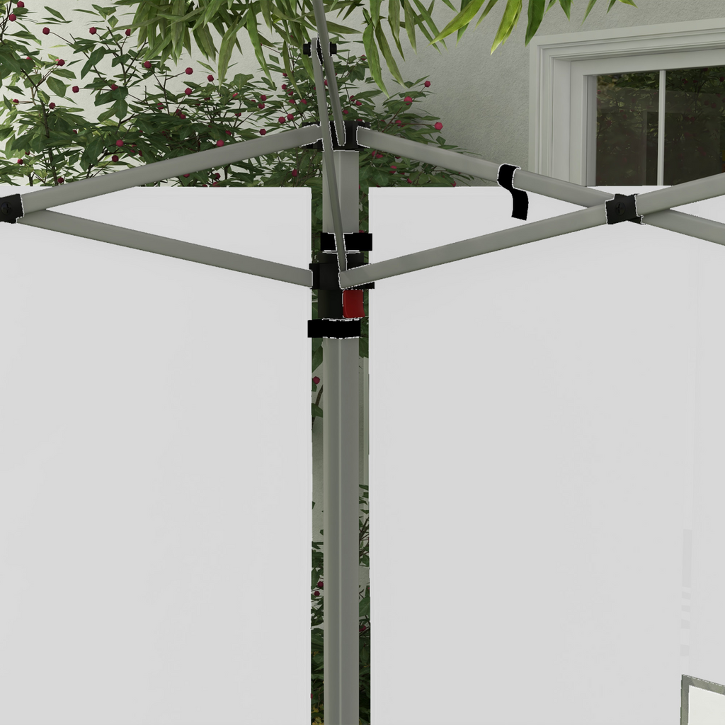 Outsunny Gazebo Side Panels for 3x3(m) or 3x4m Pop Up Gazebo, 2 Pack, White