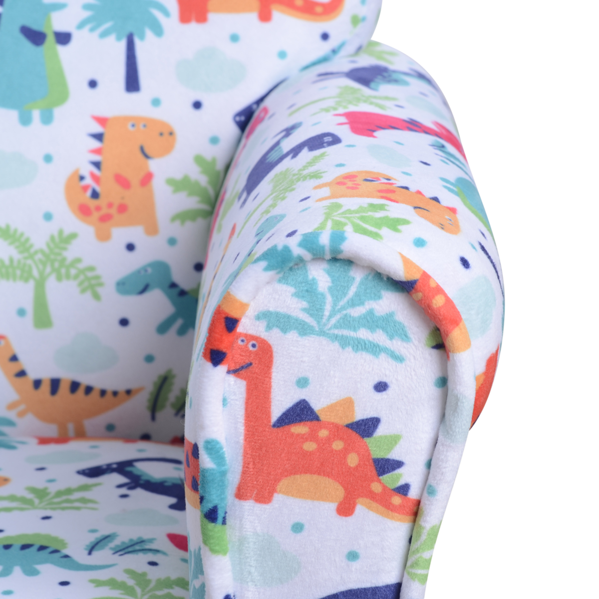 Children's Armchair Kids Sofa Tub Chair Seat Cartoon Flannel Wooden Non-slip