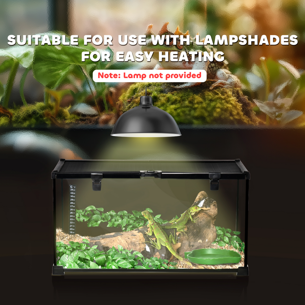 Glass Reptile Terrarium Habitats for Lizards, Frogs, Snake PawHut