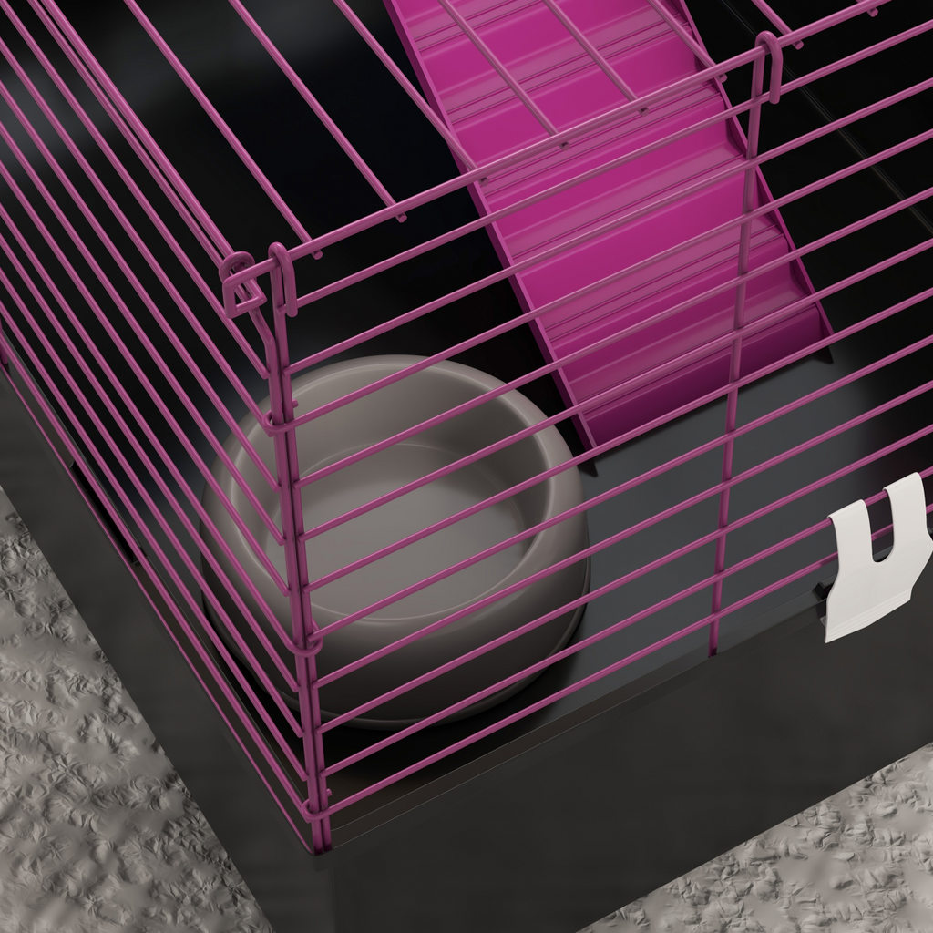PawHut Small Animal Cage, Rabbit Guinea Pig Hutch, Pet Playhouse