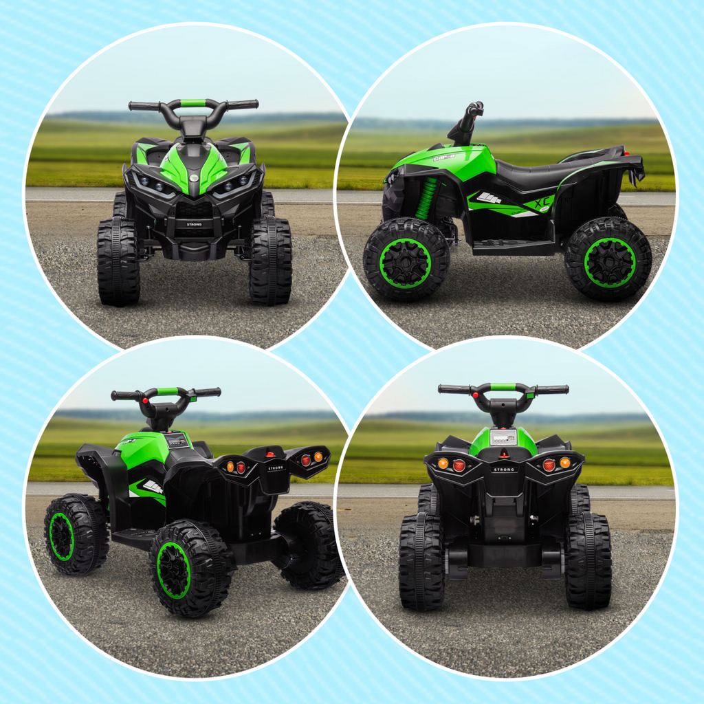 HOMCOM 12V Electric Quad Bikes for Kids Ride On Car ATV Toy for 3-5 Years Green