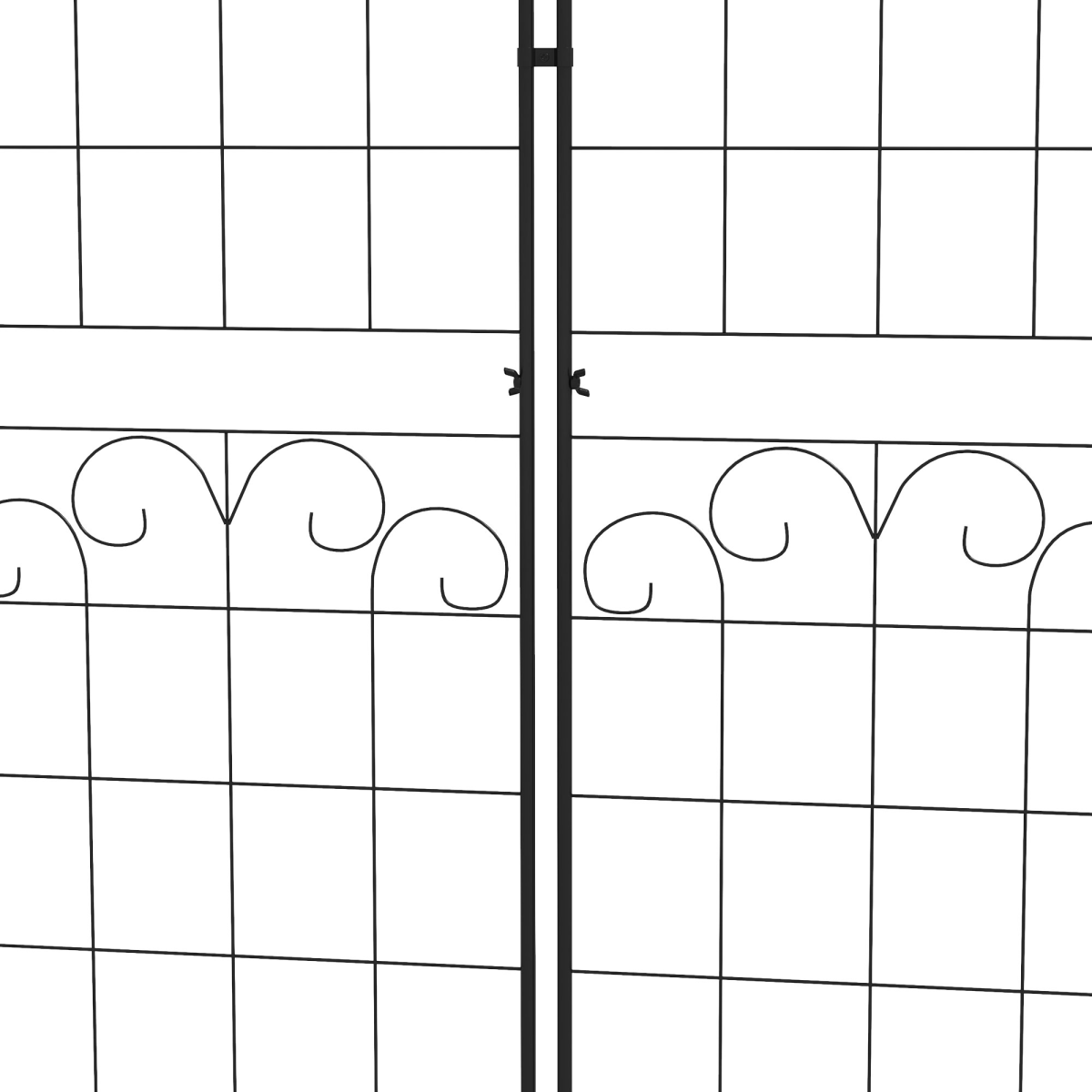 Outsunny Set of 2 Metal Trellis for Climbing Plants, Floral Design