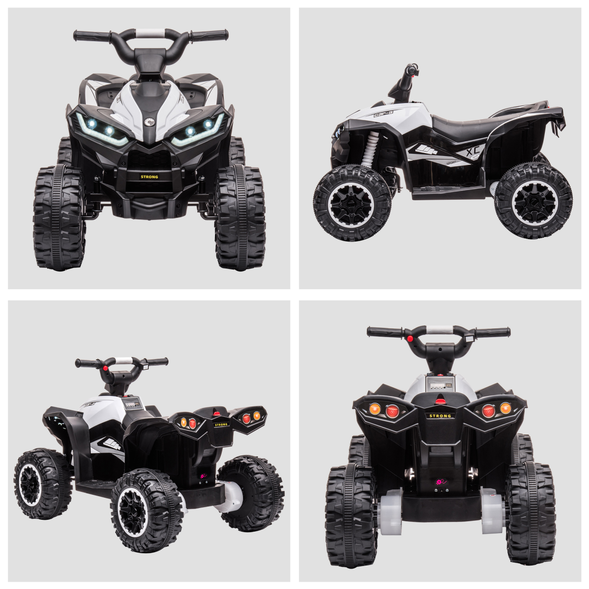 HOMCOM 12V Electric Quad Bikes for Kids Ride On Car ATV Toy for 3-5 Years
