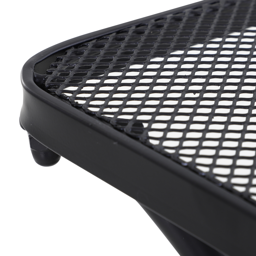 Outsunny 45cm Square Metal Outdoor Patio Bistro Table Coffee Desk Black