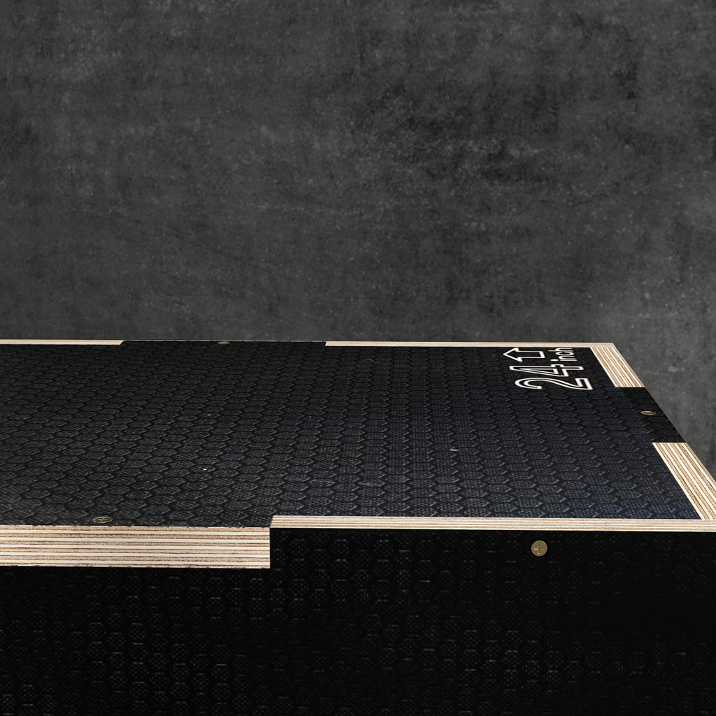 SPORTNOW 41/51/61cm Plyometric Jump Box, Wooden Plyo Box for Home Gym