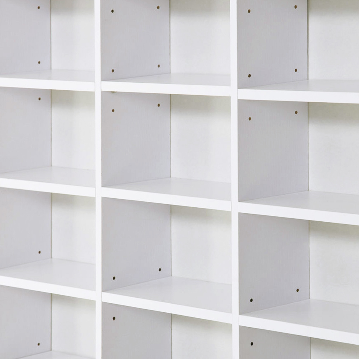HOMCOM CD DVD Media Storage Shelves Display Shelf Racks Wooden Frame White