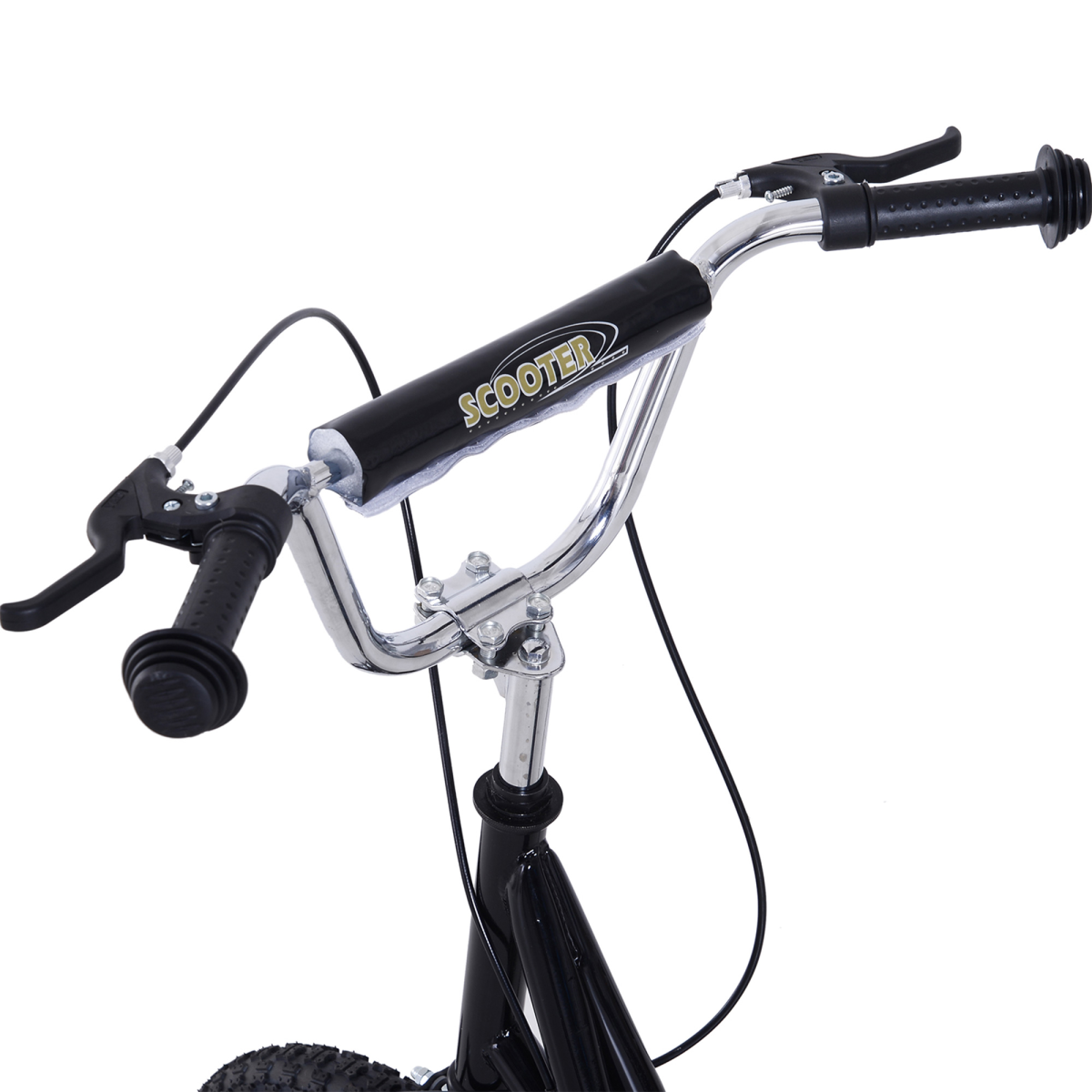HOMCOM Teen Scooter Adjustable Height Dual Brakes Rubber Wheels Kickstand