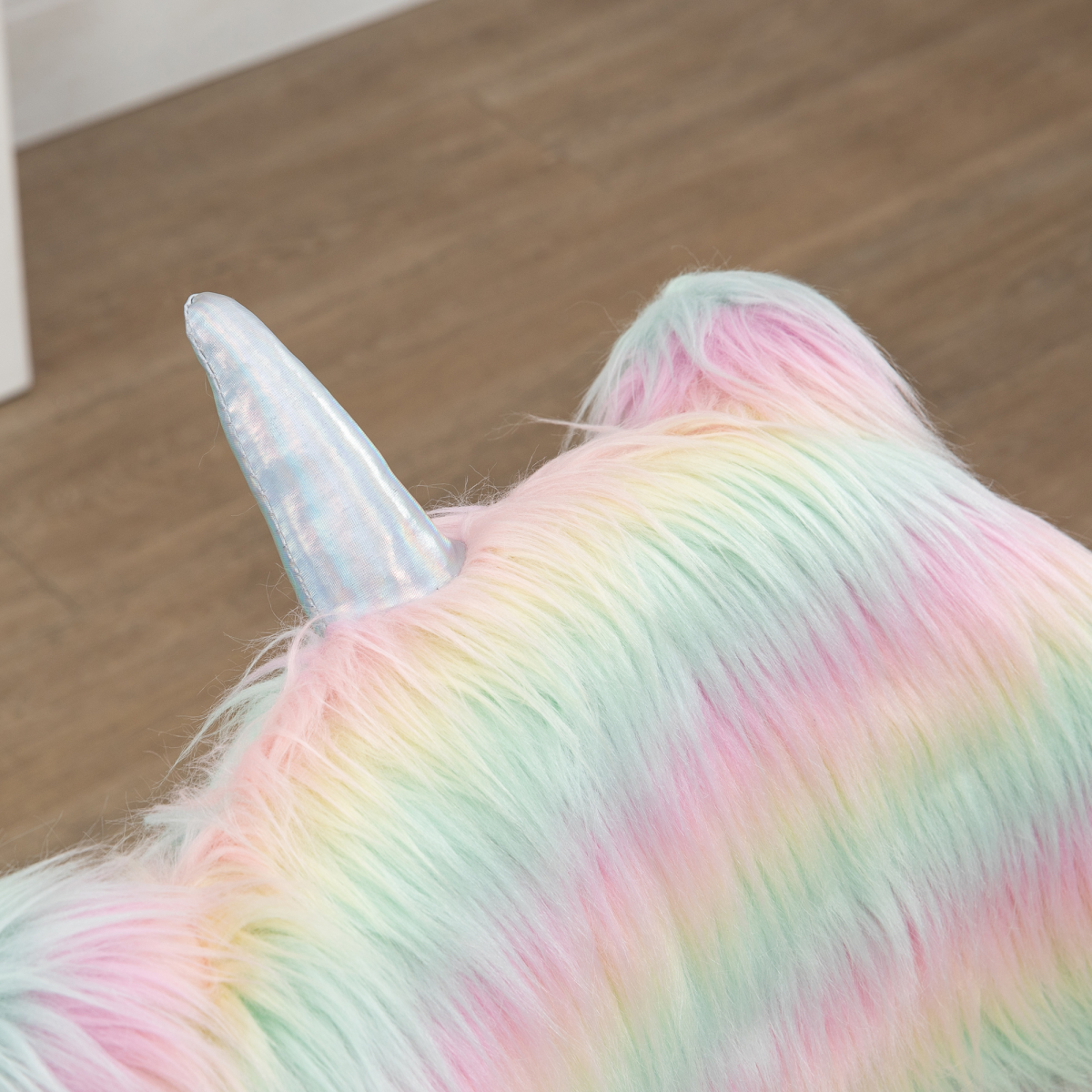 Vinsetto Faux Fur Unicorn Desk Chair Fluffy Home Office Chair with Armrests