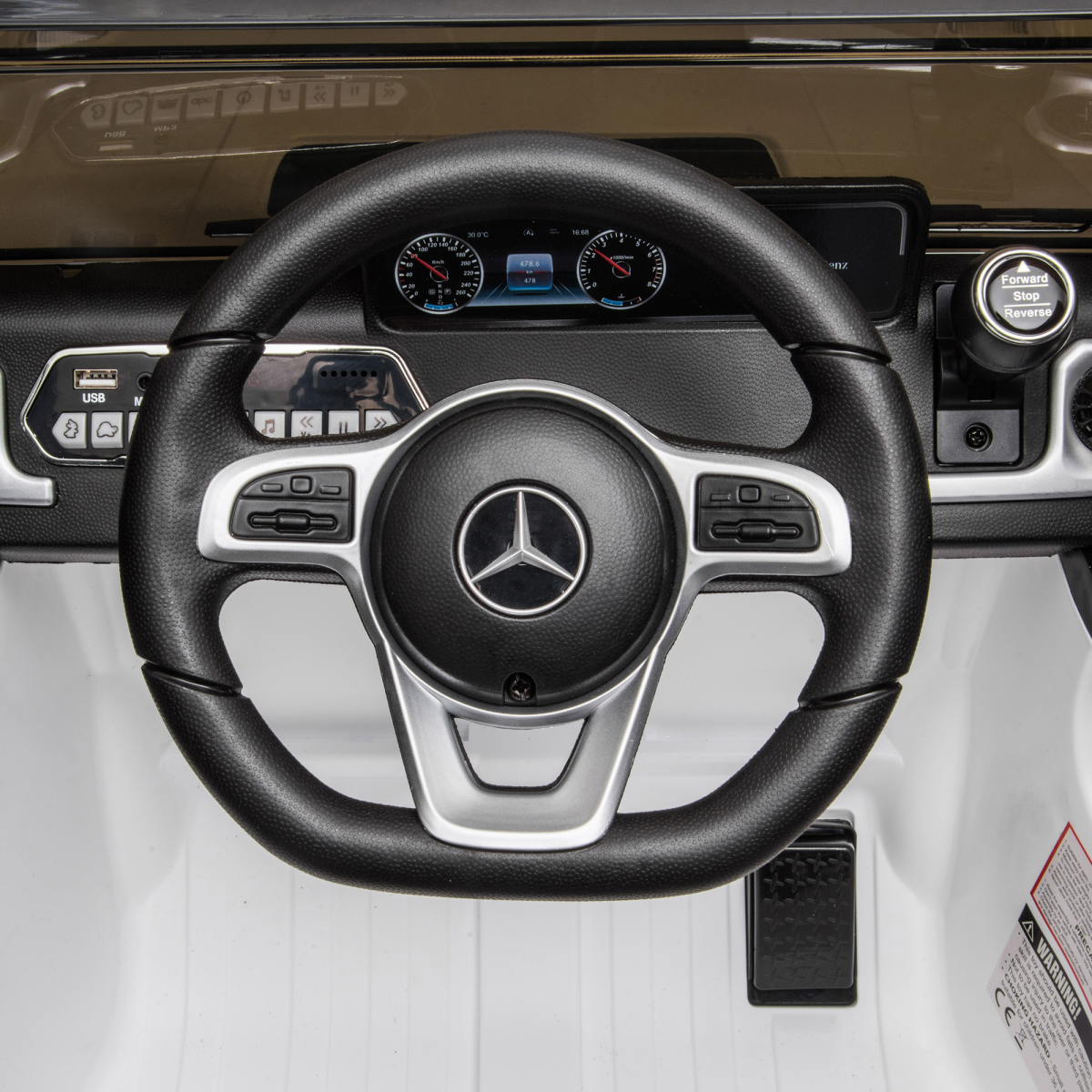 Mercedes Benz G500 12V Kids Electric Ride On Car Remote Control White HOMCOM