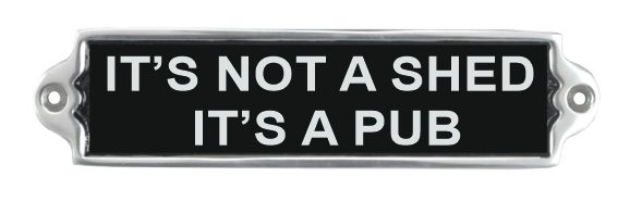 Shed Pub Aluminium Cast Iron Door Sign Humorous Gift Wall Decor Sign 20cm