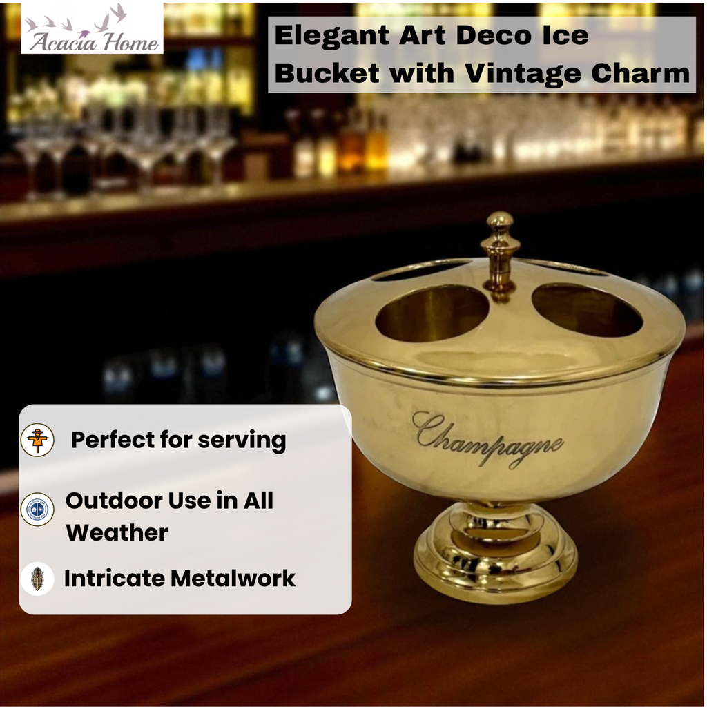 Vintage Gold 32cm Champagne Ice Bucket