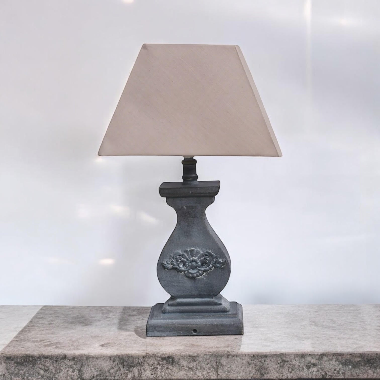 Modern Tall Wooden Washed Table Lamp