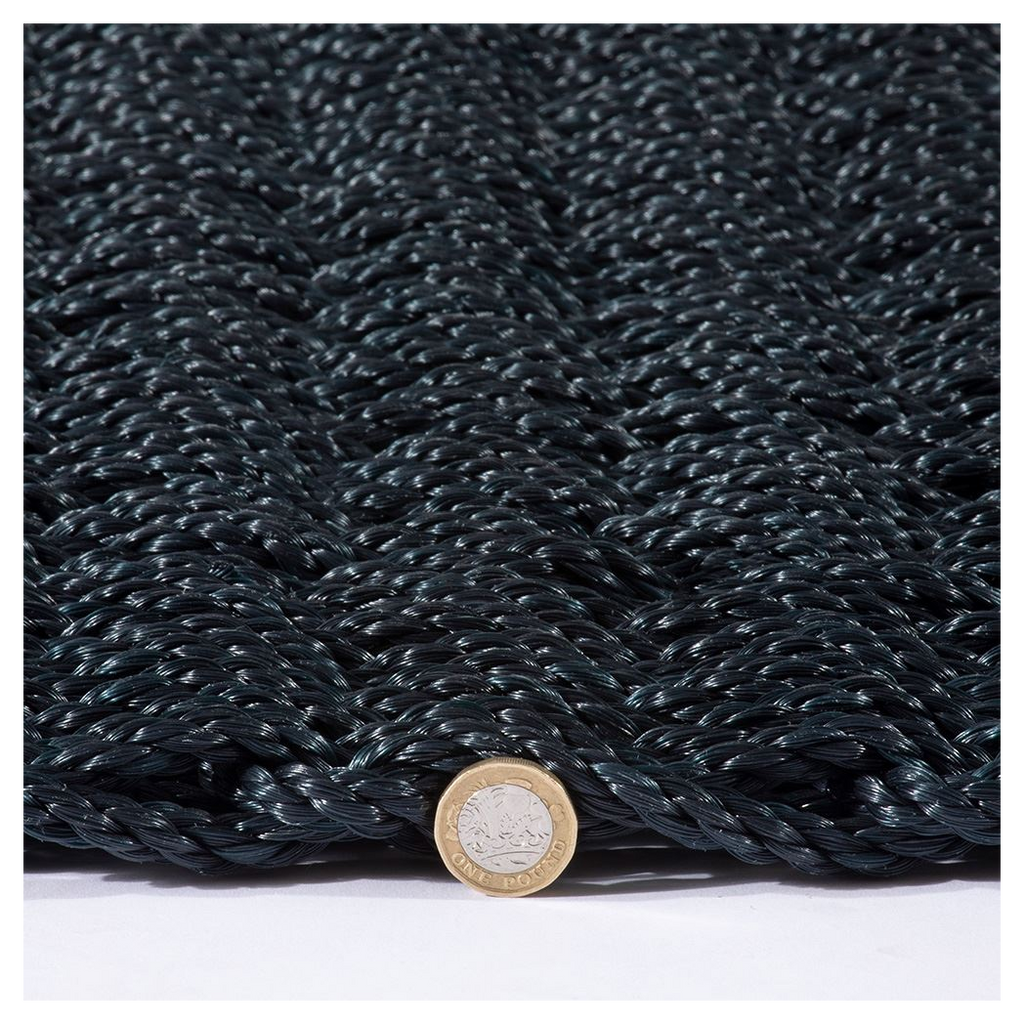 Didsbury Braided Polypropylene 45x75cm Navy Doormat
