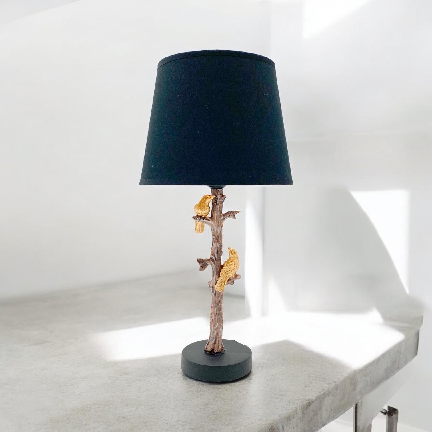 AcaciaHome Parrot Table Lamp with Drum Shade (Table Lamp 44cm)