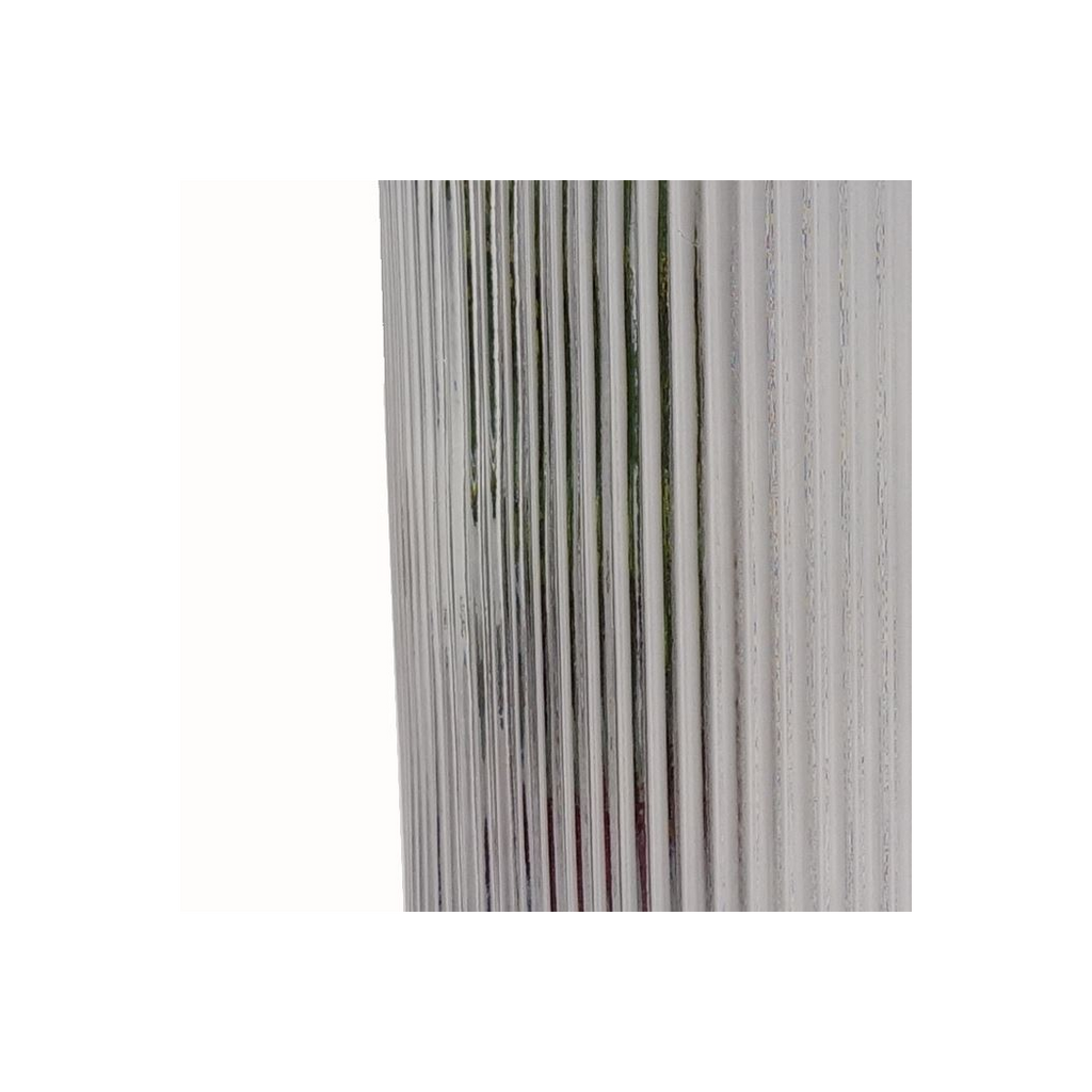 31cm Clear Ridged Glass Vase