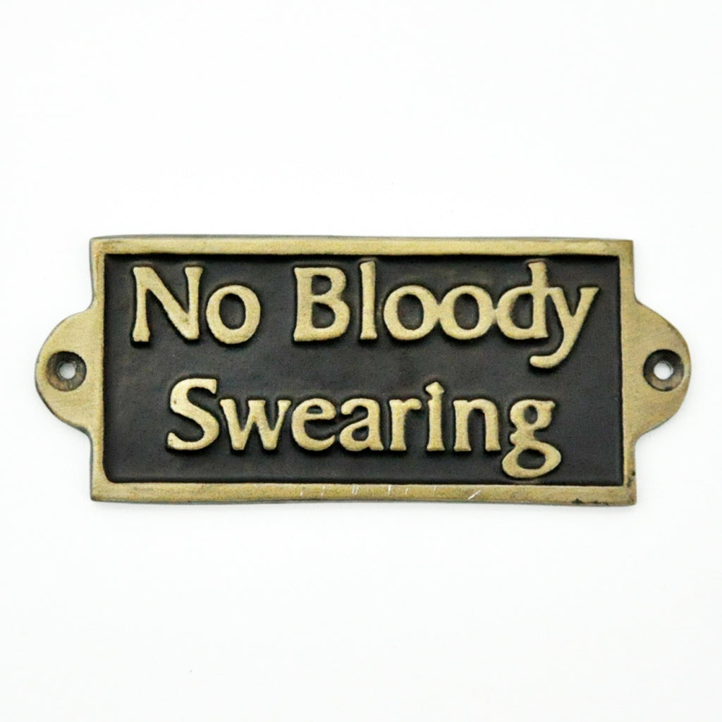 No Bloody Swearing - Metal Sign